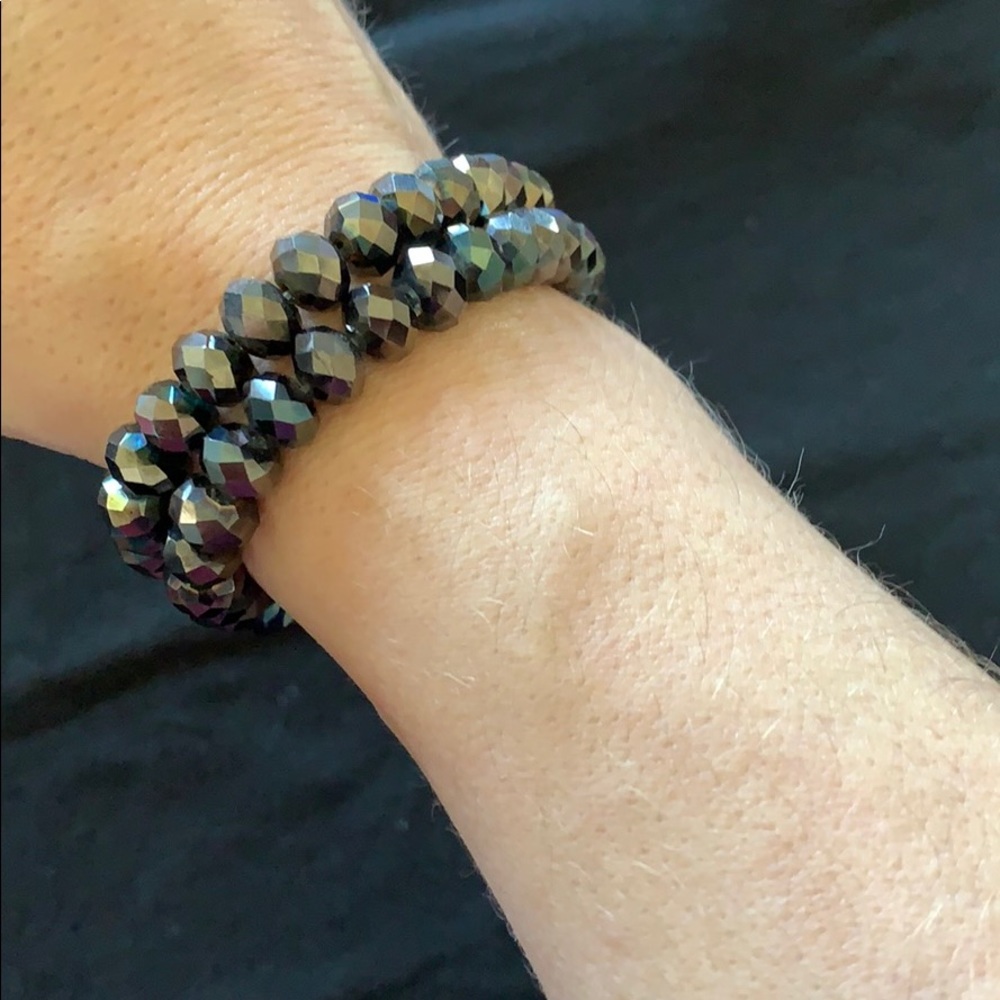 Set of two elastic bracelets